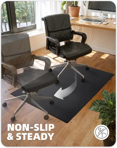 Vista 5 de Color&Geometry Tapete de cuero ultra fino antiarañazos para protección del suelo duro, 36 x 47 pulgadas, impermeable, antideslizante, reduce