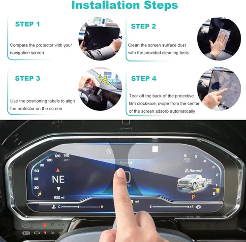 Vista 3 de Protector de pantalla YEE PIN Silverado 2022 Chevy Silverado 2022, protector de pantalla Silverado 2022 de 12.3 pulgadas para Chevy Silverado 2022