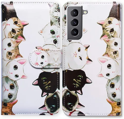 Vista 26 de Bcov Funda para Galaxy S22 Plus, funda de piel con tapa y soporte para tarjeta y soporte para Samsung Galaxy S22 Plus 5G / S22+ Patrón de pájaro