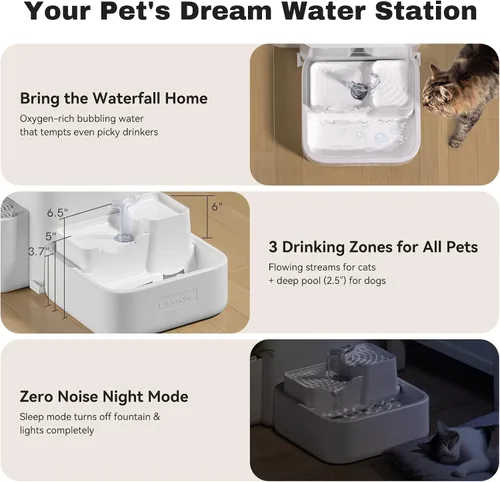 Vista 8 de RealPura Filtro de Fuente de Repuesto de 6 Piezas Compatible con Dispensador de Agua RealFountain para Mascotas, Juego de 3 Meses de Repuesto
