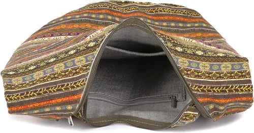 Vista 201 de Bolsa de hombro para mujer, de lona en estilo hippie/bohemio para llevar cruzada al hombro, disponible en diferentes colores y estampados