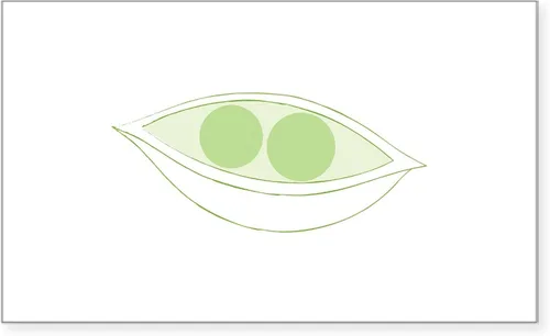 Vista 4 de CafePress Calcomanía rectangular para parachoques con texto en inglés "I Love Peas