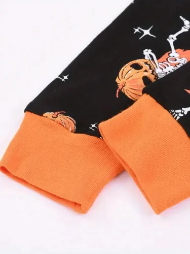 Vista 7 de Little Hand Pijamas de esqueleto para niños pequeños, pijamas que brillan en la oscuridad, conjuntos de pantalones para niños