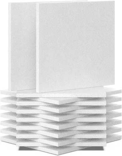 Vista 10 de BXI - Absorbente de sonido, paquete de 16 paneles de absorción acústica de alta densidad de 12 x 12 x 3/8 de pulgada, paneles de absorción de sonido