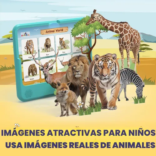 Vista 6 de HOMESTEC Astro Pad, juguetes de aprendizaje interactivos para niños de 3 4 5 6 años, tableta educativa de terapia del habla para niños, incluye