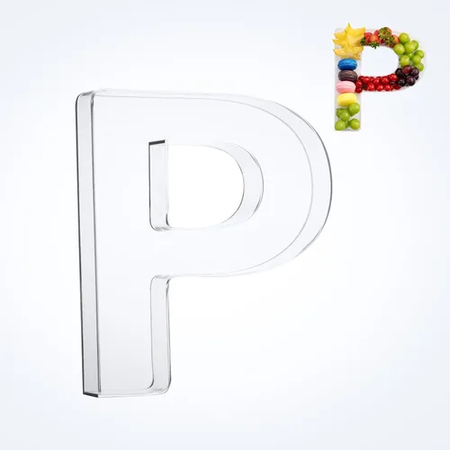 Vista 21 de Bandeja de 11" de Acrílico con Letras y Números – Bandeja Reutilizable y Rellenable para Aperitivos de Charcutería, Caja de Servir Postres