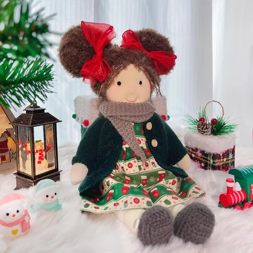 Vista 6 de BlissfulPixie Waldorf - Muñeca de trapo hecha a mano – Peluche de coleccionista personalizado para niños, regalo de cumpleaños con hermosa caja
