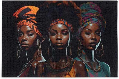 Vista 17 de Rompecabezas de 1000 piezas para adultos American African Black Girl Wood Puzzles Educativo Cerebro 21216876 Chica negra africana americana 21216876
