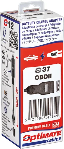 Vista 2 de Optimate Cable O-37, Adaptador, OBDII a SAE