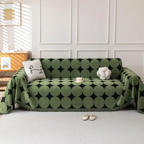 Vista 28 de Fundas Boho para Sofá de 2 Cojines, Funda Deslizable de Chenille para Sofá para Mascotas Lavable, Funda de Loveseat Seccional en Forma de L Manta