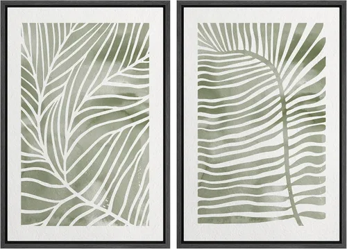 Vista 152 de SIGNWIN Lienzo enmarcado para pared, ilustraciones abstractas texturizadas en tonos beige terrosos, arte moderno, decorativo, contemporáneo