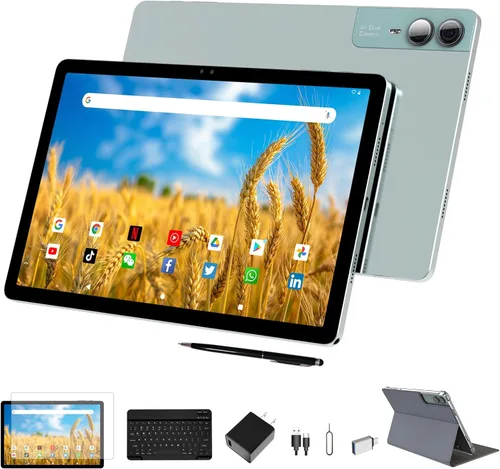 Vista 7 de 2026 Gemini AI - Tablet Android de 11 pulgadas 2000 x 1200 pantalla 2K 2 en 1, tabletas T616, 18 GB de RAM+128 GB ROM+1 TB expandir, cámara de Gris