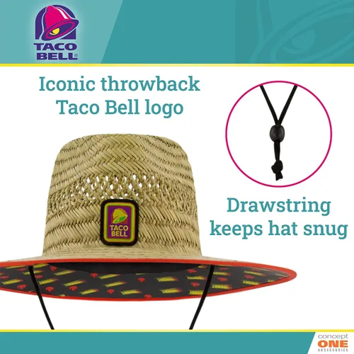 Vista 5 de Concept One Taco Bell - Sombrero salvavidas de paja, natural, talla única