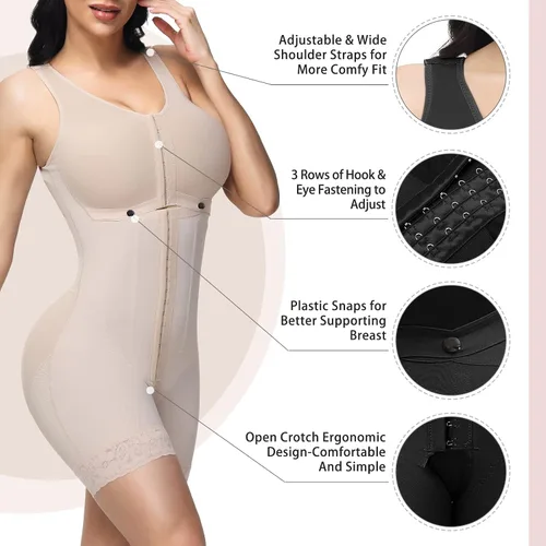 Vista 4 de SHAPSHE Fajas Colombianas Shapewear para mujer, control de abdomen, poscirugía, ropa de compresión