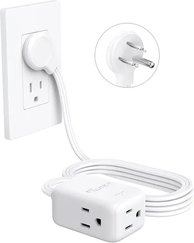 Vista 14 de NUTICT Cable de extensión corto de 6 pulgadas, extensor de 3 salidas con protector de sobretensiones 900J, 15A/1875W, certificado ETL, divisor