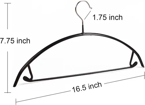 Vista 2 de Tosnail Paquete de 10 perchas antideslizantes para suéter con barra para pantalones, sin hoyuelos y arrugas para abrigo, camisa, organizador