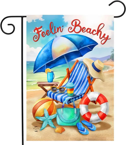 Vista 15 de Briarwood Lane Bandera de jardín de 12 x 18 para playa al aire libre, verano, bandera de jardín para exteriores