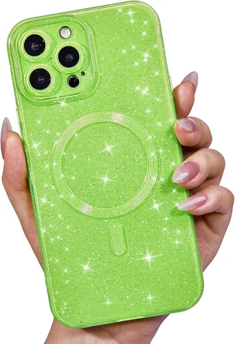 Vista 18 de LoeoeL Funda para iPhone 12 con Purpurina Compatible con Magsafe, Femenina Linda Brillante Magnética Mag Safe Bonita Funda para Teléfono