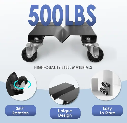 Vista 3 de SHANTRA Plataforma para Muebles con 4 ruedas, Juego de 2 Plataformas Rodantes con Capacidad de Carga de 454 kg, Mudanzas de Muebles con Ruedas