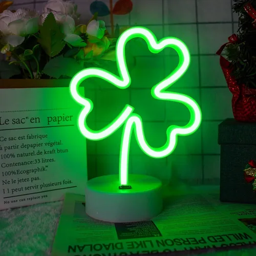 Vista 10 de Luces de neón de cactus verdes con base de soporte, letreros de neón de cactus para dormitorio, mesa, bar, cumpleaños, decoración de Navidad, verano