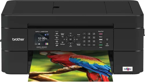 Vista 8 de Brother MFC-J497DW Impresora multifunción de inyección de tinta - Color - Impresión de papel normal - Escritorio