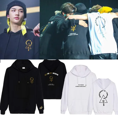 Vista 2 de Kpop StrayKids - Sudadera con capucha para concierto de cumpleaños, Jisung Hyunjin Woojin, sudadera de algodón