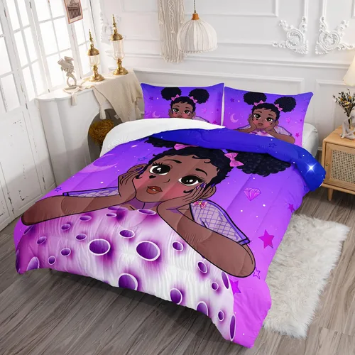 Vista 19 de HOSIMA Juego de edredón de decoración gótica, patrón de calaveras de polilla de la muerte, juego de cama de Halloween tamaño Queen para decoración