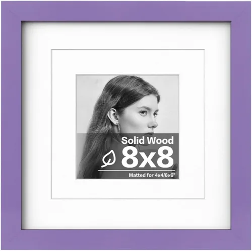 Vista 71 de Egofine - Portarretratos de 4 x 6 pulgadas, de madera maciza con plexiglás, para fotos de 3.5 x 5 con paspartú o de 4 x 6 sin paspartú, para colocar