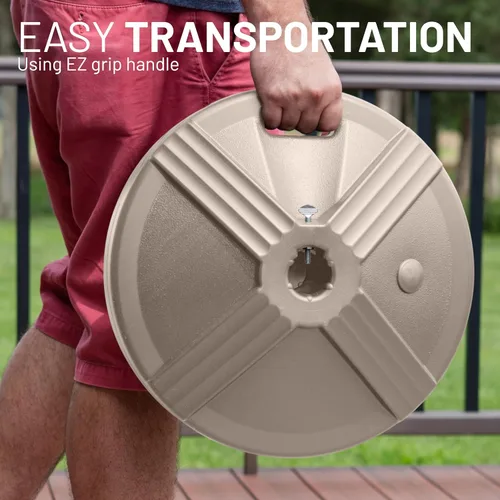 Vista 4 de US Weight Base de sombrilla duradera de 50 libras diseñada para ser utilizada con una mesa de patio