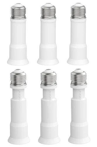 Vista 9 de JACKYLED Extensor de enchufe de luz E26 extensible de 4 niveles, extensión de 3.1-4.3 pulgadas/8-11cm, convertidor de enchufe adaptador E26/E27