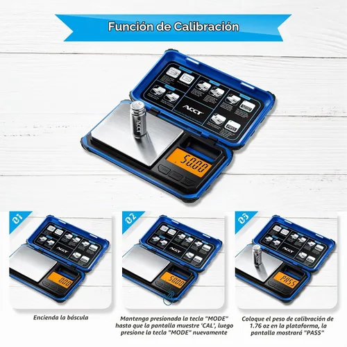 Vista 7 de Báscula de bolsillo de precisión, 200 gx0.0.04 oz escala de gramos de joyería Báscula digital para alimentos con pantalla LCD, conversiones de 6