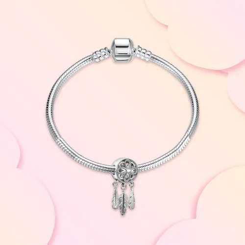 Vista 2 de Annmors Jewelry Birthday Charms for Woman-925 Sterling Silver Dangle Pendant Bead with Cubic ZirconiaGirl Jewelry Beads DIY Gifts for Women Bracelet