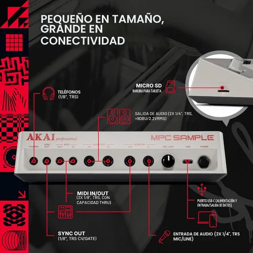 Vista 8 de Akai Professional Muestreador portátil de la muestra de MPC