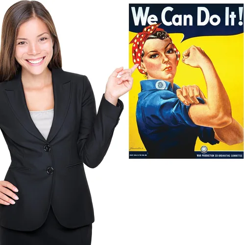Vista 3 de Palace Learning Póster de We Can Do It - Rosie the Riveter - Westinghouse Girl - Póster de la Segunda Guerra Mundial - Láminado (18 x 24 pulgadas)