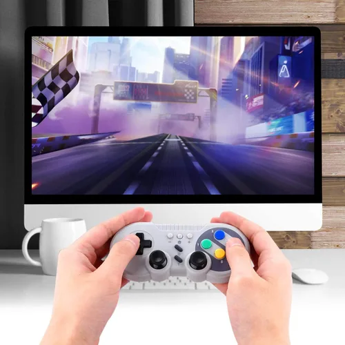 Vista 3 de PowerLead Wireless Pro Game Controller for Switch USB Classic Controller Joystick for Windows PC