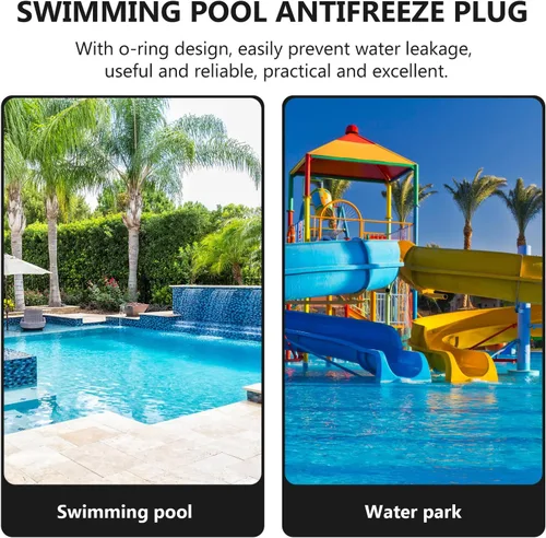 Vista 3 de Pool Winterizing Plugs 3pcs for Swimming Pool Filter Pump