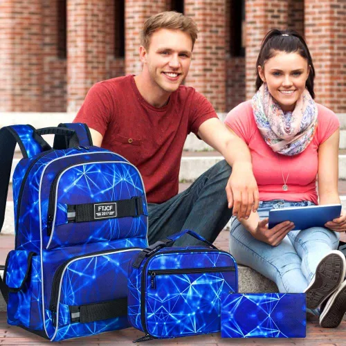 Vista 55 de Mochila para laptop, 16 pulgadas, bolsa escolar y bolsa de almuerzo, mochilas resistentes al agua para adolescentes, niñas, mujeres, estudiantes