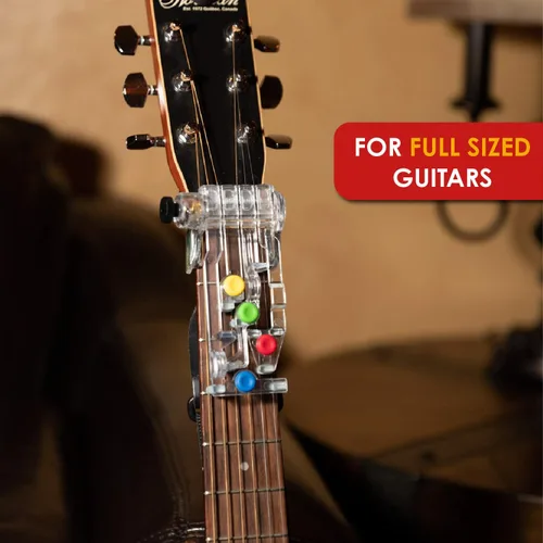 Vista 6 de ChordBuddy “hecho en EE.UU.” - Aprendizaje de guitarra con libro de canciones, plan de lecciones, aplicación y ChordBuddy para diestros