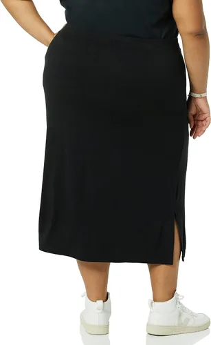 Vista 2 de Amazon Essentials - Falda midi de punto sin cierre para mujer (disponible en talla grande)