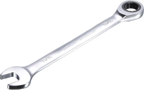 Vista 7 de uxcell Llave combinada de carraca de 1 pulgada SAE de 72 dientes y 12 puntos, llave de caja abierta de trinquete, herramientas Cr-V