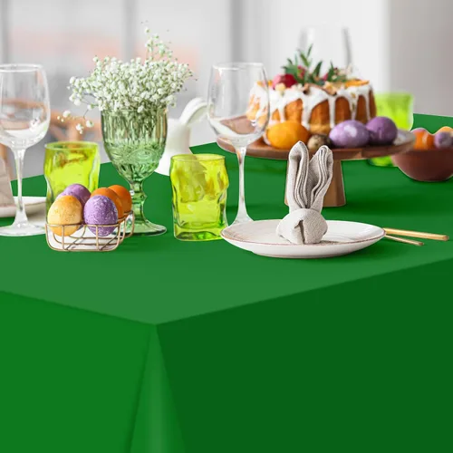 Vista 6 de MASHAN Paquete de 6 Manteles de Navidad a Granel, Manteles Desechables Rojos Blancos Verdes, Cubiertas de Mesa Rectangulares Temática de Italia