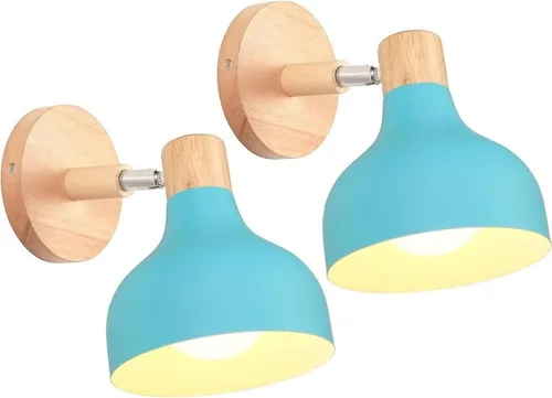 Vista 14 de Scandinavian Retro Dimmable E27 Wall Lamp for Bedroom Living Room Hallway Kitchen Indoor Lighting(Amarillo,1 Pieza)