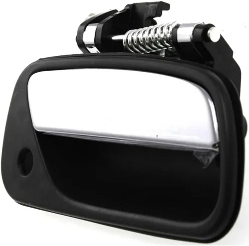 Vista 9 de KarParts360 Para Toyota T100 1993-1998 Manija de puerta exterior delantera, bisel negro del lado del pasajero con palanca cromada con orificio