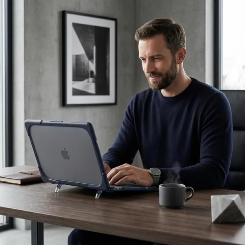 Vista 2 de Batianda Funda resistente para MacBook Neo de 13 pulgadas 2026, índigo