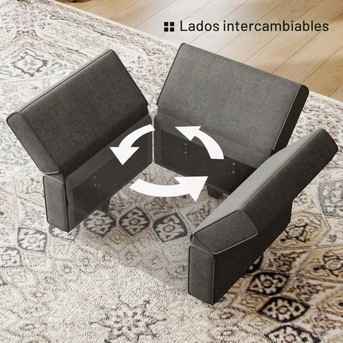 Vista 6 de Belffin Sofá Cama Seccional Modular con Otomana de Almacenamiento, Sofás Seccionales Convertibles para Sala de Estar, Chaise Reversible Terry. Sofá