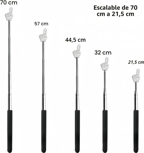 Vista 2 de Puntero retráctil para maestros de aula, puntero de mano extensible, palillo de lectura de mini dedo, forma de dedo para lectura de estudiantes