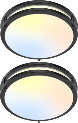 Vista 29 de Luces de Techo LED de 12 Pulgadas 36W, 2700K/3000K/4000K/5000K/6500K Ajustables de Montaje Empotrado, 3200LM Súper Brillantes Regulables Accesorio