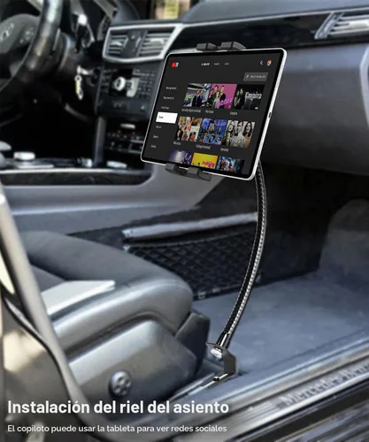Vista 6 de GDZN - Soporte para tablet de piso de camión y riel de asiento de automóvil