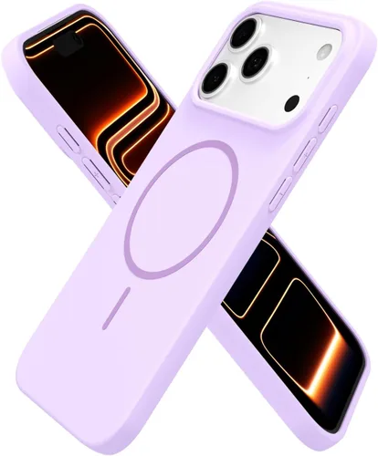 Vista 81 de Oakxco Funda de Silicona Mag Safe para iPhone 12 Pro Max, Funda Magnética Delgada y Fina Compatible con Carga Inalámbrica MagSafe, Bonita Funda
