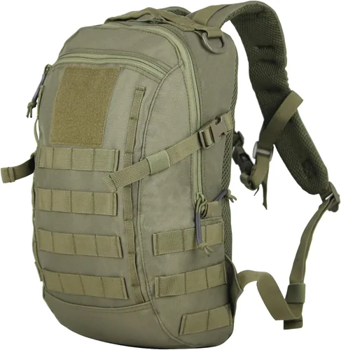 Vista 12 de Mochila táctica pequeña militar 12L Molle Bag mochila militar mochila militar mochila mochila militar mochila para exteriores, senderismo, Negro